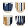 SEMA DESIGN Gobelet X4 Bleu Et Beige 17.5cl En Grès - Blue Sand 1 SEMA DESIGN Gobelet X4 Bleu Et Beige 17.5cl En Grès - Blue Sand -Côté Table Store 77003 DEB WEB