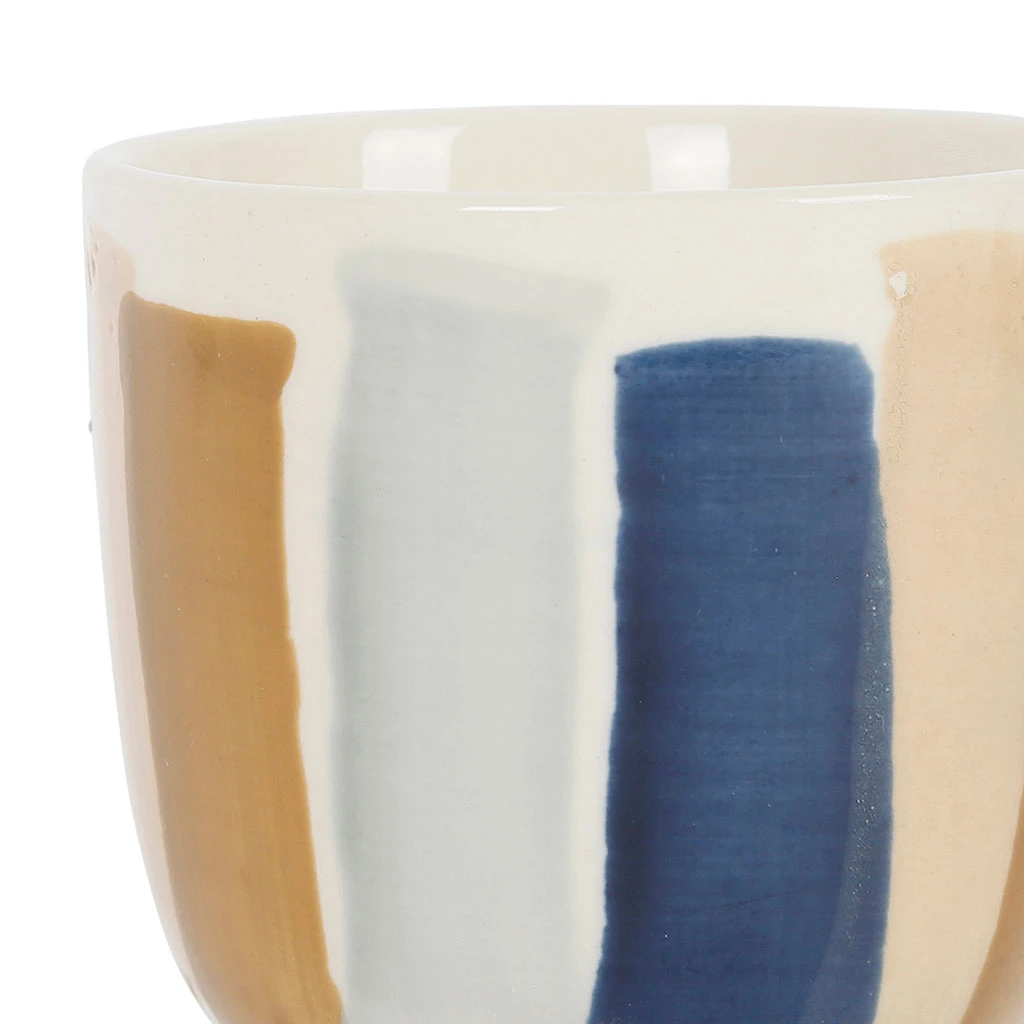 SEMA DESIGN Gobelet X4 Bleu Et Beige 17.5cl En Grès - Blue Sand 4 SEMA DESIGN Gobelet X4 Bleu Et Beige 17.5cl En Grès - Blue Sand – Image 2