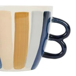 SEMA DESIGN Tasse à Déjeuner X2 Bleu Et Beige 60cl En Grès - Blue Sand -Côté Table Store 77004 DET01 WEB