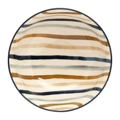 SEMA DESIGN Saladier Rayé Bleu Et Beige D23cm En Grès -blue Sand -Côté Table Store 77010 DET01 WEB