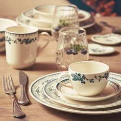 Comptoir De Famille Assiette Plate En Faience Bleu Ancien D26cm - Faustine -Côté Table Store 99ba4 amb hd 2021 09 ah comptoir 0288