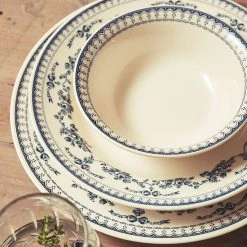 Comptoir De Famille Assiette à Dessert En Faience Bleu Ancien D20cm - Faustine -Côté Table Store e9f1c amb hd 2021 09 ah comptoir 0319